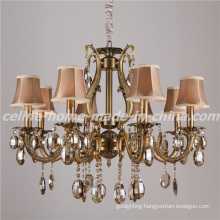 Luxury Design Crystal Iron Chandelier with Fabric Shade (SL2116-8)